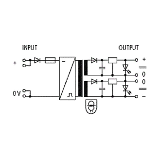 Convertisseur DC/DC entrée 24VDC / sortie ±15VDC ( ±5%) 7W-Lire la description