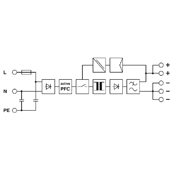 Alim. à découpage 48VDC 10A 480W, 1PH 230VAC, bornes à vis Alim. à découpage 48VDC 10A 480W, 1PH 230VAC, bornes à vis-Lire la description