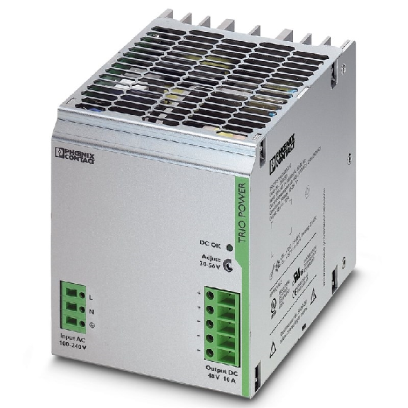 Alim. à découpage 48VDC 10A 480W, 1PH 230VAC, bornes à vis Alim. à découpage 48VDC 10A 480W, 1PH 230VAC, bornes à vis-Lire la description