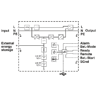 Alimentation sans interruption 1 AC/1 AC/750 VA-Lire la description