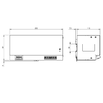 Alim. à découpage 24VDC 40A 960W, 3PH 400-500VAC, 255x121x117,3mm-Lire la description