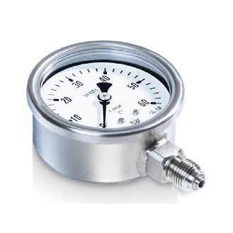Manomètre inox Ø63mm -1 .. 0 bar, G1/4-Lire la description