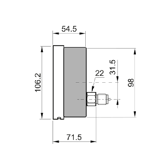Manomètre à capsule Ø100mm pour gaz corrosifs-Lire la description