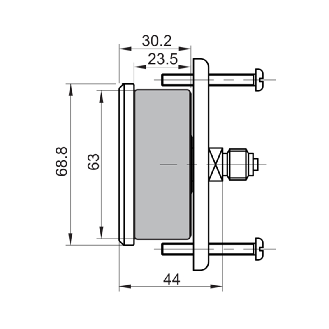 Manomètre inox Ø63mm 0 .. 10 bar, G 1/4-Lire la description