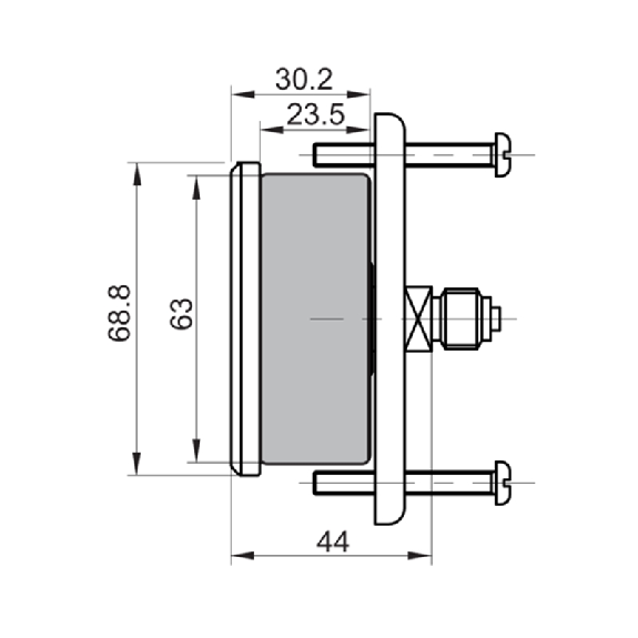Manomètre inox Ø63mm 0 .. 6 bar, G1/4-Lire la description
