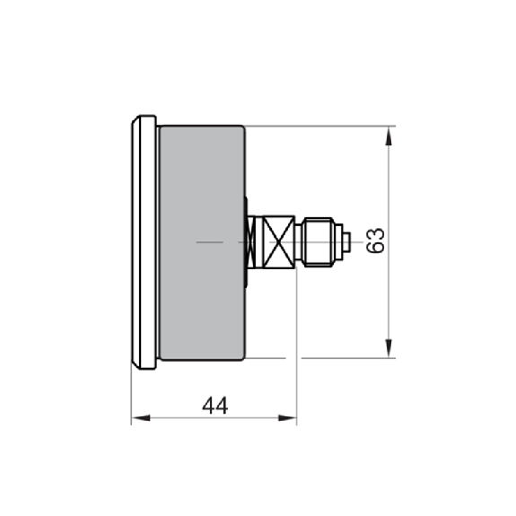 Manomètre inox Ø63mm 0 .. 4 bar, G1/4 au dos-Lire la description