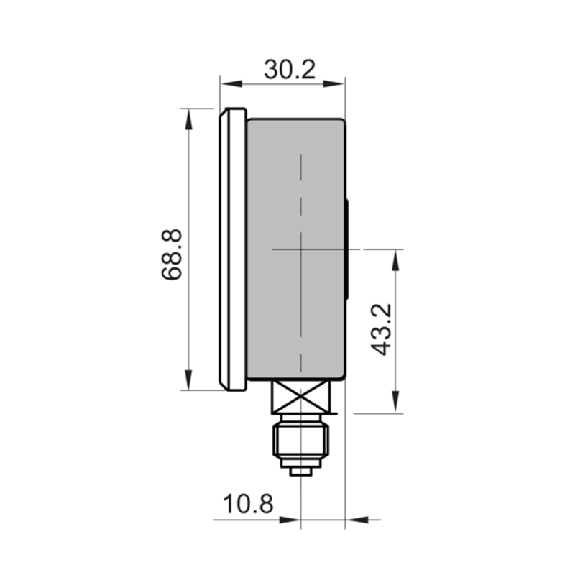 Manomètre inox Ø63mm, 0 .. 160 psi, G 1/4-Lire la description