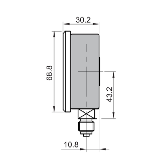 Manomètre inox Ø63mm, 0 .. 160 psi, G 1/4-Lire la description