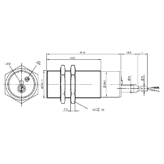 DPC M30 2 fils AC/DC NO P15mm non noyé lg99(59)mm 20-250V / Câble 2m-Lire la description