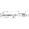 DPI D03 PNP NO P0,6mm noyé lg22mm Inox 10-30Vdc / M08 3P+C0.2m