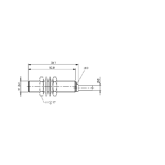 DPI M12 PNP NO P4mm noyé 53mm Laiton 12-30Vdc / Câble 3m PUR-Lire la description