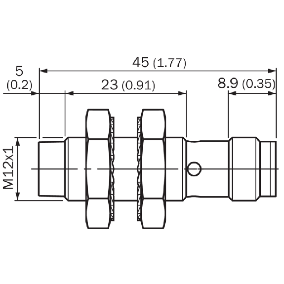 DPI M12 PNP NO P8mm non noyé IO-Link 45(23)m Inox V2A +100°C / M12 4P-Lire la description