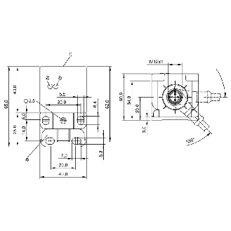 DPI Rect. PNP NO+NF P20mm noyé 40x65x40mm Zinc 10-30Vdc / M12 4P-Lire la description