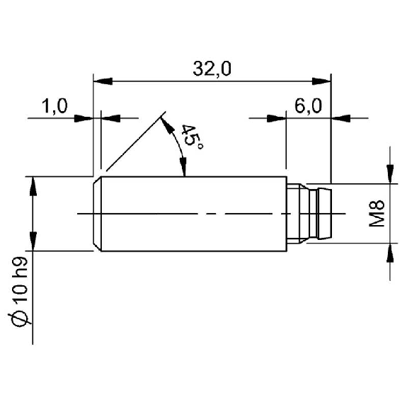 DPM D10 PNP NO lg32(25)mm Inox 10-30VDC IP69K / M08 3P-Lire la description