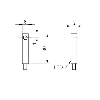 DPI Rect. PNP NO P1mm noyé 6x6x30mm Laiton 5-30Vdc / Câble 2m