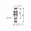 DPI M08 PNP NF P2mm quasi-noyé lg46mm tout Inox 10-30Vdc / M08 3P