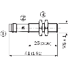 DPI M08 PNP NF P2mm noyé lg41(25)mm Laiton 10-30Vdc / M08 3P