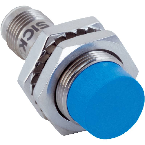 DPI M18 NPN NO+NF P12mm non noyé IO-L 45(19)mm Inox V2A +100°C M12 4P-Lire la description