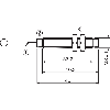 DPI M08 NPN NO P2.5mm non noyé lg45(36.2)mm Laiton / Câble 2m PVC