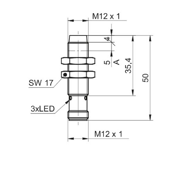 DPI M12 PNP NF P10mm non noyé lg50(31,4)mm Laiton 6-36Vdc / M12 4P DPI M12 PNP NF P10mm non noyé lg50(31,4)mm Laiton 6-36Vdc / M12 4P-Lire la description
