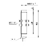 DPI M12 NPN NF P6mm non noyé lg60mm Inox IP68/69K WD / Câble 2m PVC