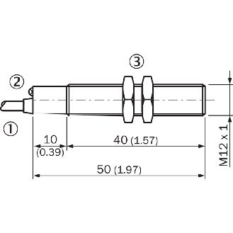 DPM Ex M12 2 fils DC NAMUR P70mm / Câble 2m PVC-Lire la description