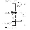 DPI M12 PNP NO/NF P4mm noyé lg85(70)mm Laiton 6-36Vdc / M12 5P