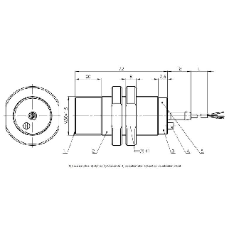 DPC M30 PNP NO non noyé lg72(44.5)mm PTFE 10-35Vdc / Câble 2m PTFE-Lire la description