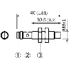 DPI M08 PNP NO P4mm non noyé 46(26.5)mm Inox V2A 10-30Vdc / M08 3P