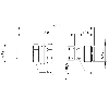 DPI M08 NPN NF P1,5mm noyé lg58(43,5)mm Inox / M12 4P