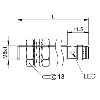 DPI M08 NPN NO P2mm noyé 45(33.5)mm Inox 10-30Vdc / M08 3P