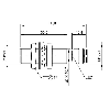 DPI M12 2 fils DC NO P3mm noyé lg50(35,5)mm 10-36Vdc / M12 4P