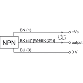 DPI M12 NPN NO P4mm noyé lg50(35)mm Laiton 10-30Vdc / M12 4P-Lire la description
