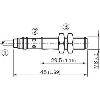 DPM M08 PNP NF P60mm 10-30VDC / Câble 3 m-Lire la description