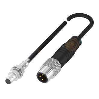 DPI M04 PNP NO P1mm noyé lg22mm Inox 10-30Vdc / M08 3P+C0.3m PUR-Lire la description
