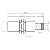DPI M18 PNP NF P8mm noyé lg65(50)mm Laiton 10-30Vdc / M12 4P