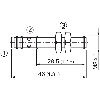 DPM M08 NPN NO P60mm noyé lg46(29.5)mm Laiton 10-30Vdc / M08 3P