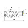 DPI M18 2 fils DC NO/NF P5mm noyé lg61(48)mm Laiton / Conn. K