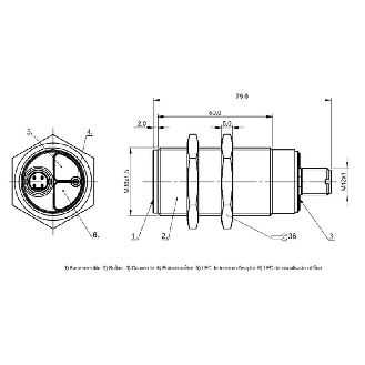 DPC M30 PNP NF P15mm Pot. lg79mm Plast. / M12 4P-Lire la description