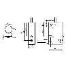 DPC Rect. PNP NO P5mm noyé Pot. Métal 10-35Vdc / Câble 2m