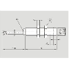 DPI M12 PNP NO P2mm noyé 50mm Laiton 10-30Vdc / Câble 2m