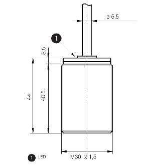 DPI M30 NPN NO+NF P10mm noyé Laiton Câble 2m PVC-Lire la description