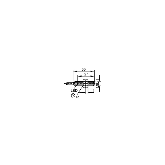 DPI M08 PNP NO P2mm non noyé lg35mm Plast / Câble 2 m PVC-Lire la description
