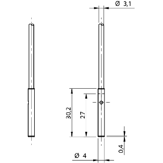 DPI D04 PNP NO P1,5mm noyé 30mm Inox 10-30Vdc Câble 2m PUR-Lire la description