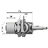 DPC M32 NPN NO+NF P25mm non noyé 70(45)mm / Câble 2m