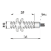 DPI M08 NPN NO P2mm noyé 35(28)mm Inox 6-30Vdc / Câble 2m PVC