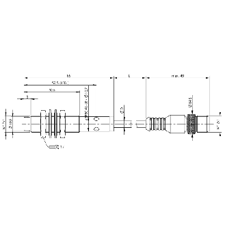 DPI M12 ANA 0-10V P1-4mm lg65(30.5)mm Laiton / M12 4P+C0.5m-Lire la description
