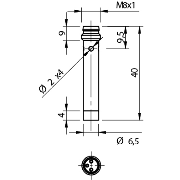 DPI D6,5 PNP NO P2,5mm non noyé / M08 3P DPI D6,5 PNP NO P2,5mm non noyé / M08 3P-Lire la description