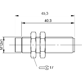 DPI M12 ANA 0-10V P1-4mm non noyé 45.3(40.3)mm Inox / M12 3P-Lire la description