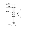 Commutateur de précision M6x36mm 2 fils AC/DC NF FP=75g Câble 2m